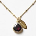 January Garnet Birthstone Necklace：圖片 5