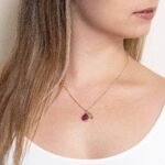 July Ruby Birthstone Necklace：圖片 6