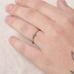 Genuine Malachite Silver, Gold or Rose Gold Ring：圖片 6