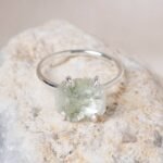 Green Amethyst Raw Freeform Gold or Silver Ring：圖片 7