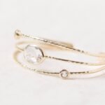 Herkimer Diamond Gold Bracelet：圖片 2