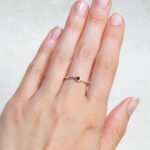 Garnet Silver or Gold Ring：圖片 2