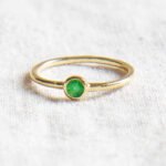 Green Jade Silver or Gold Ring：圖片 5