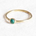 Genuine Malachite Silver, Gold or Rose Gold Ring：圖片 10